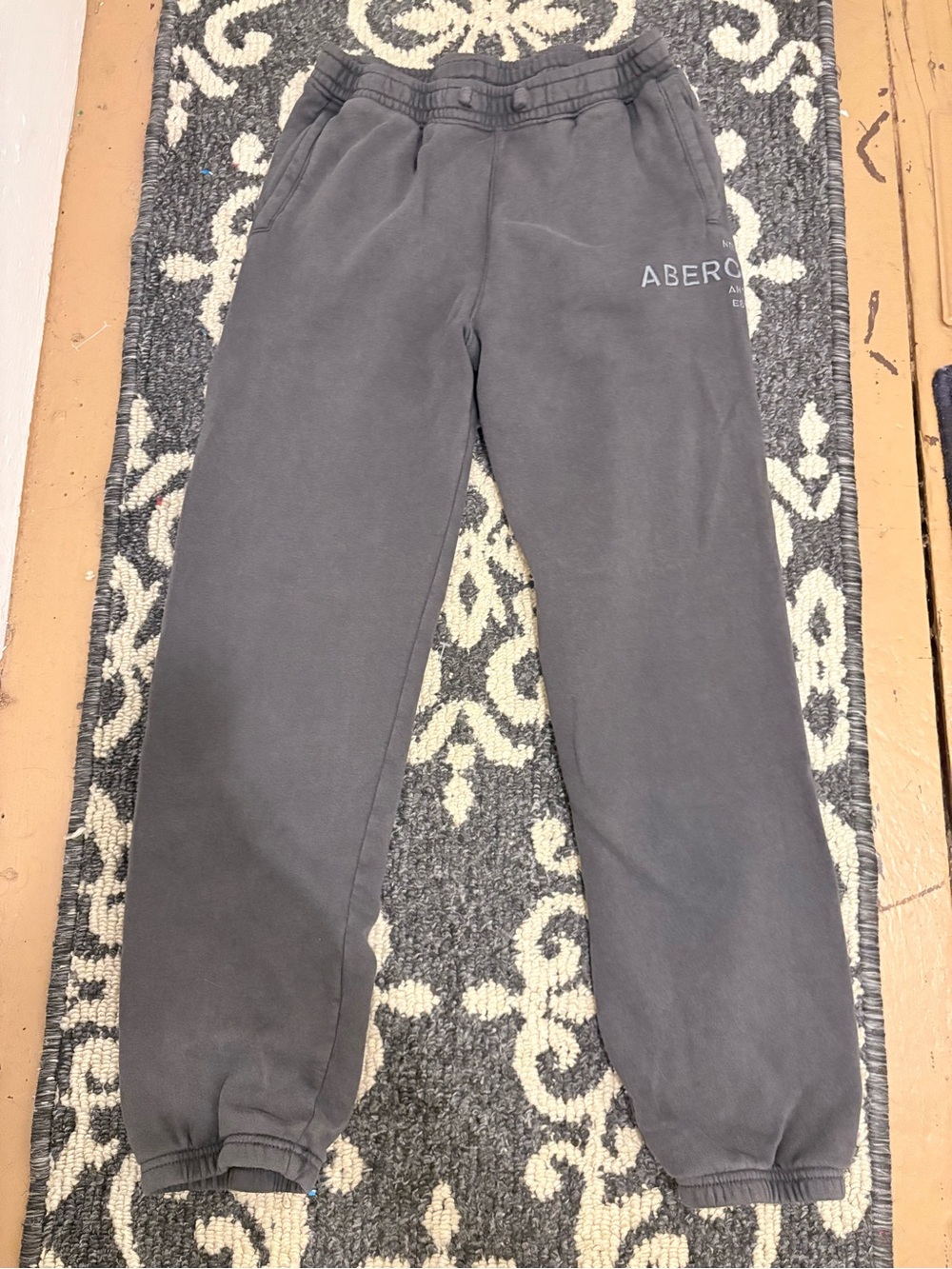 Abercrombie & Fitch Charcoal Gray Kids Jogger Sweatpants
